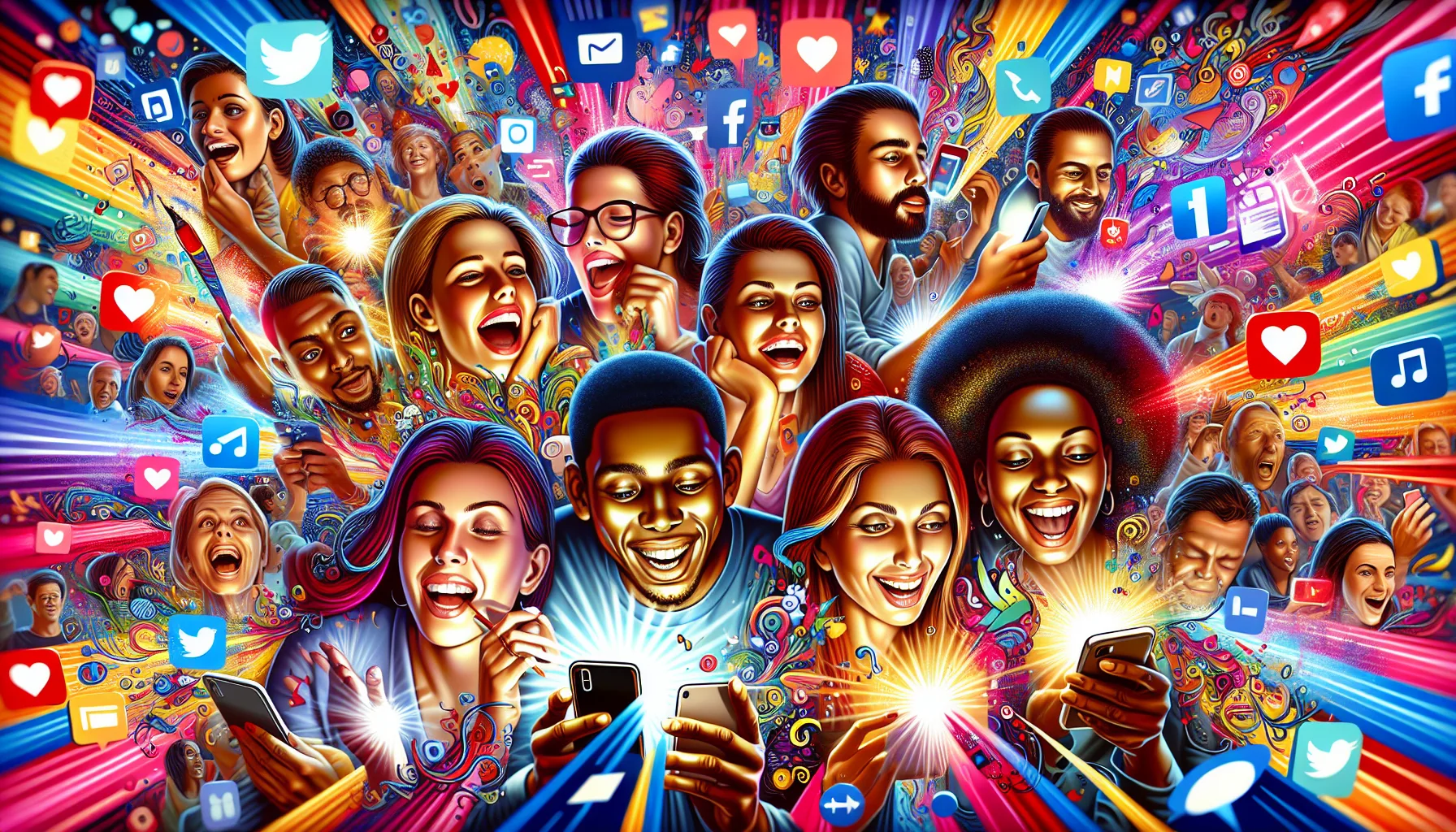 An illustration representing the expansion of reach on social media through video marketing.