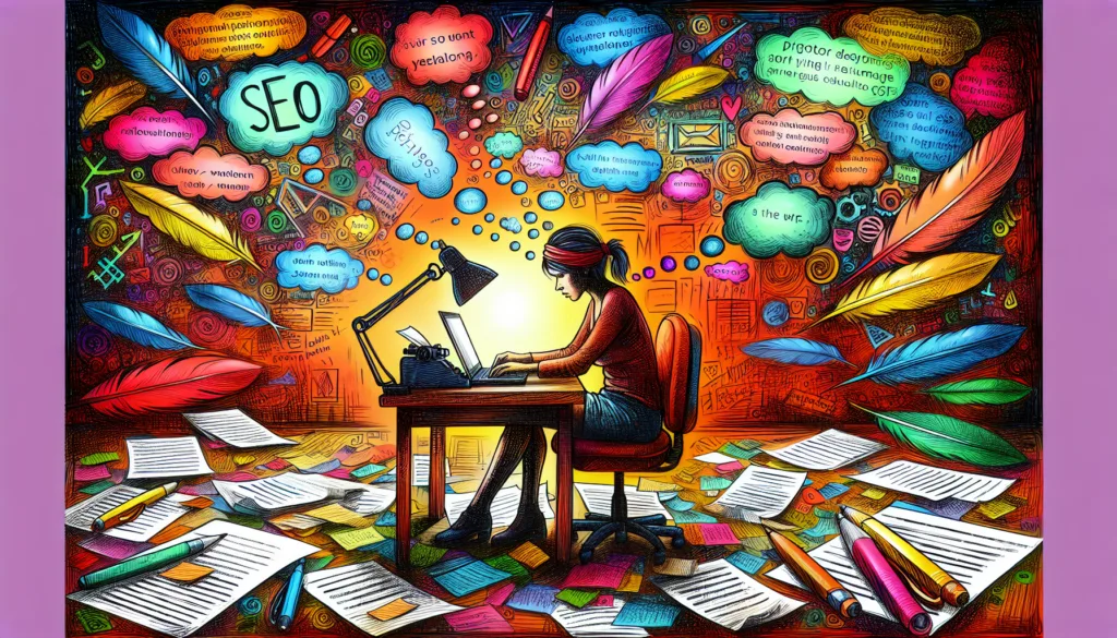 Illustration of search-optimized content creation