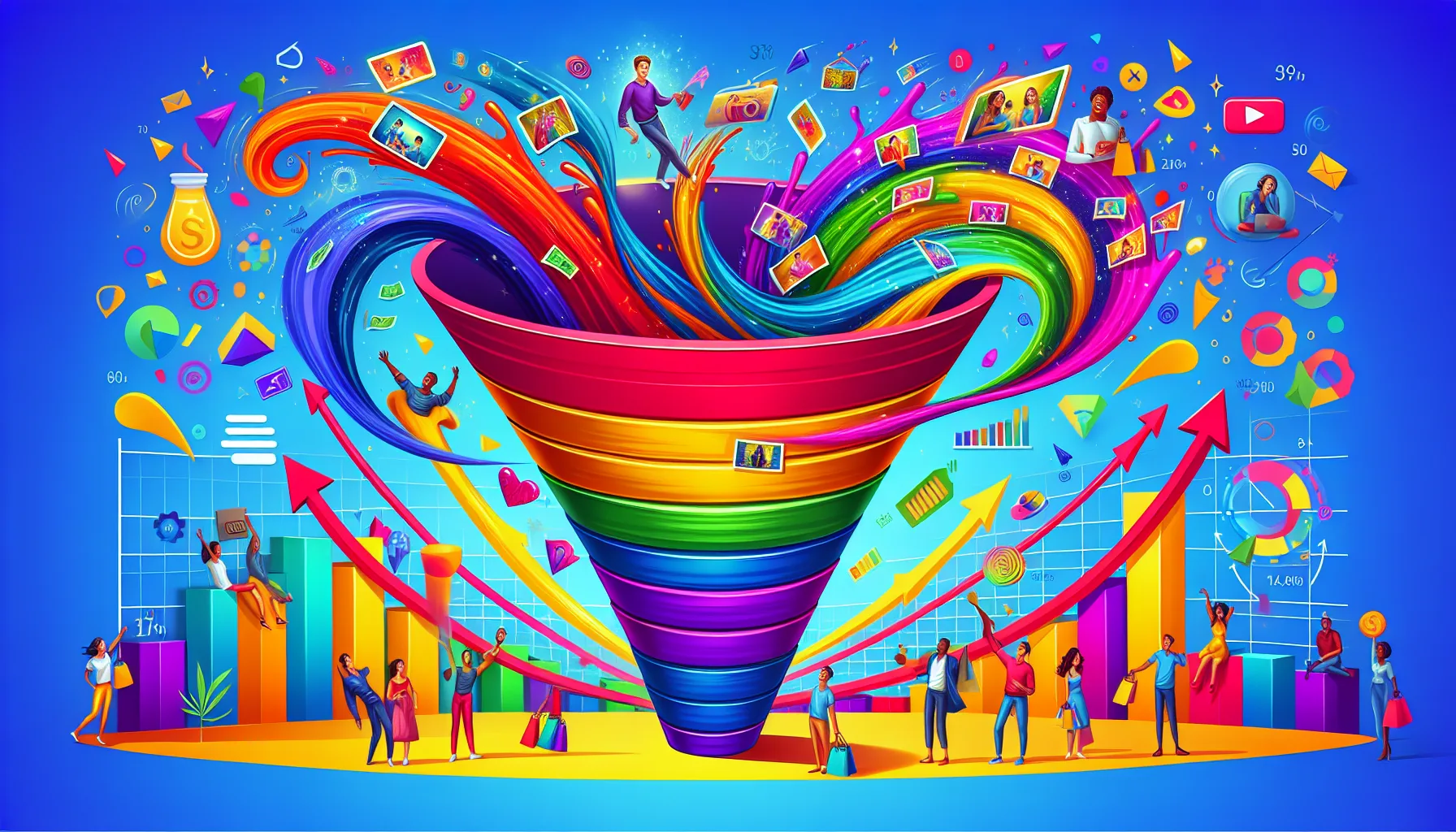 An illustration of increasing conversion rates through video marketing.