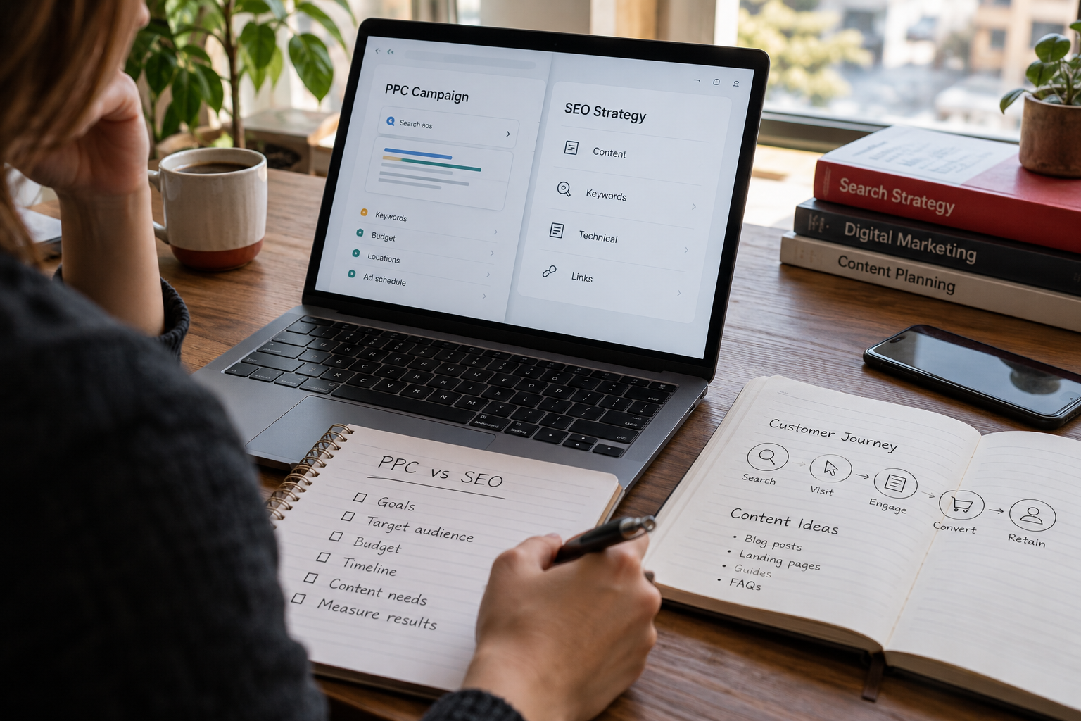 Illustrative marketing planning for PPC vs SEO: Key Differences and Choosing the Right Strategy